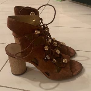 Rebecca Minkoff suede lace up wedges